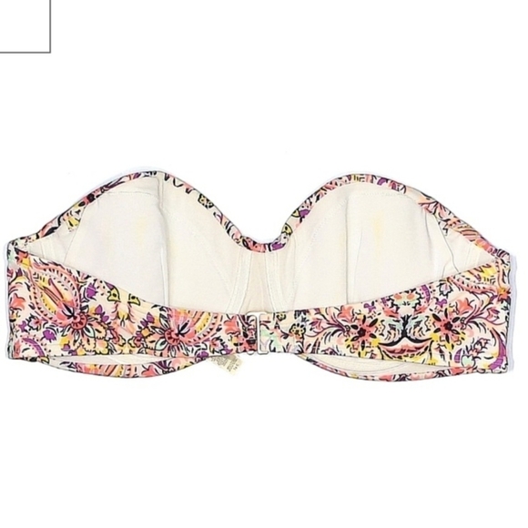 Victoria's Secret Swim Floral Strapless Bikini Top 36C Sexy Summer Pool Vacation - Picture 2 of 9